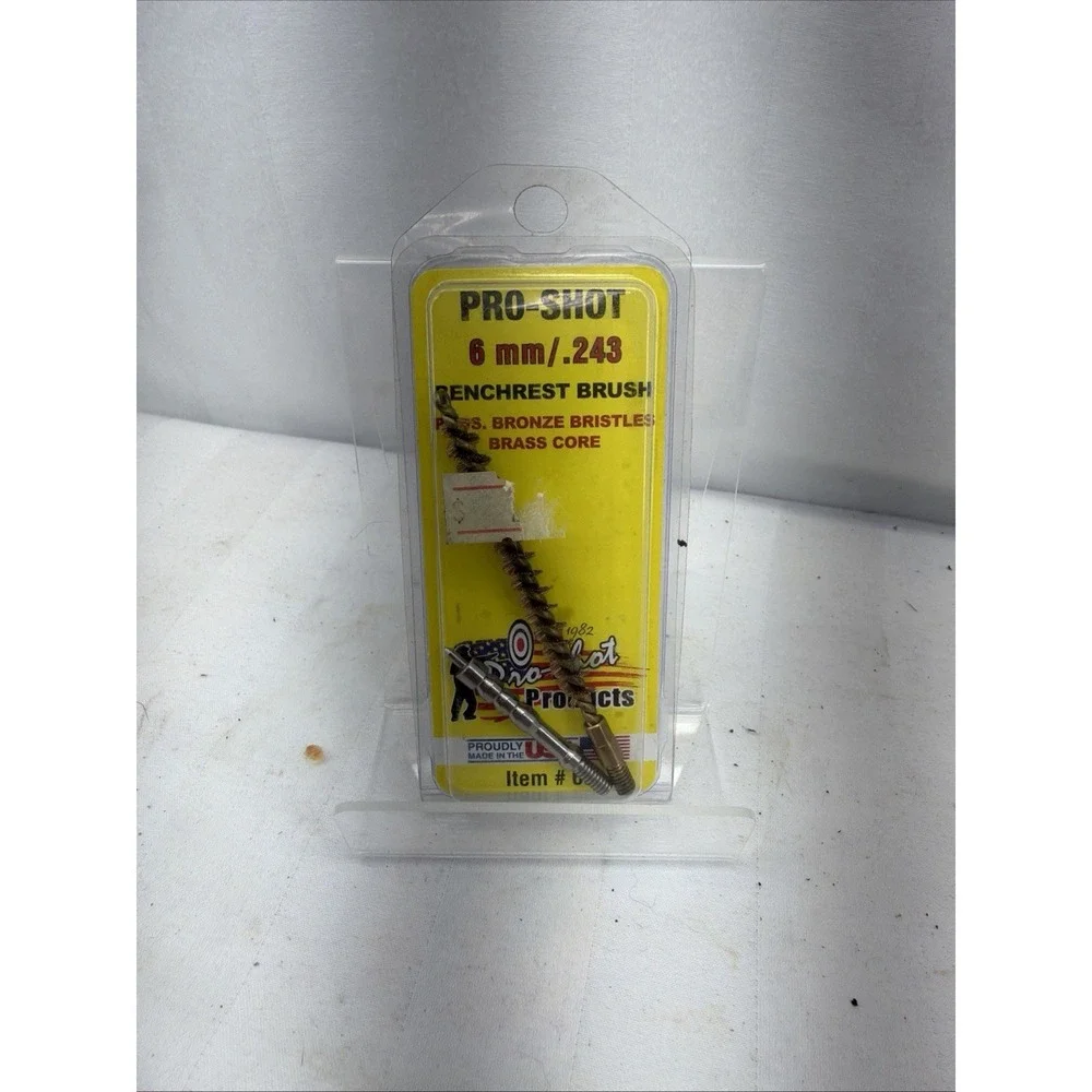 Pro-Shot Benchrest Brush & Cotton Bore‎ Mop For .l6mm/ .243